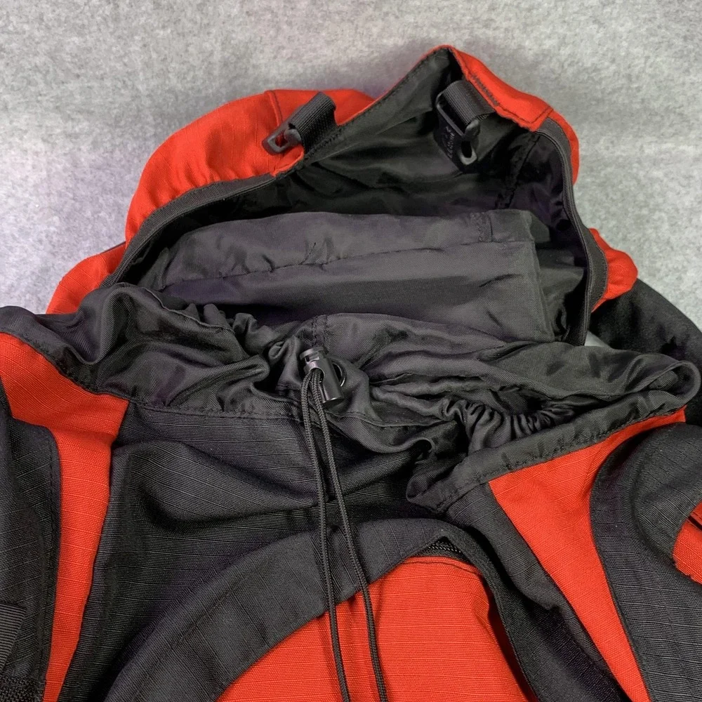 L.L.Bean Hiking Backpack Red Black LG Capacity Camping Pack Waist‎ Belt Hunting